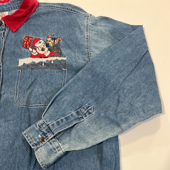 Nutcracker - holiday chambray button up, large - Picture 3 of 7